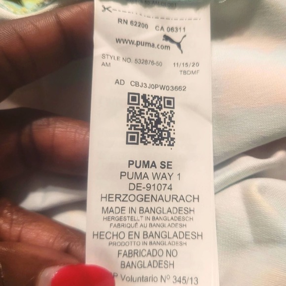 Puma Women's Tie-Dyed Bike Shorts Size Large - Picture 11 of 12